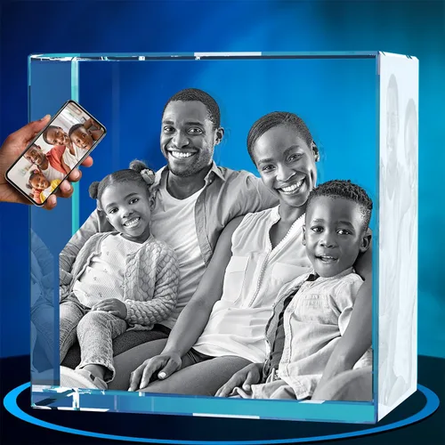 Miniatura 12 de ArtPix 3D Foto de cristal, regalos personalizados con tu propia foto para papá, mamá, hombres, mujeres, imagen grabada con láser 3D, cristal Una