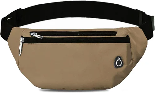 Miniatura 20 de Riñonera cruzada para mujeres y hombres, riñonera deportiva resistente al agua, bolsa de cinturón para viajes, senderismo, correr