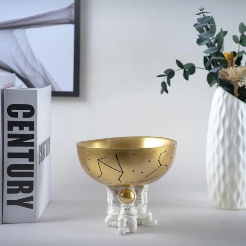 Miniatura 8 de Esculturas familiares de astronautas, familia de 3 figuras de astronautas, decoración de dormitorio con temática espacial, decoración de escritorio