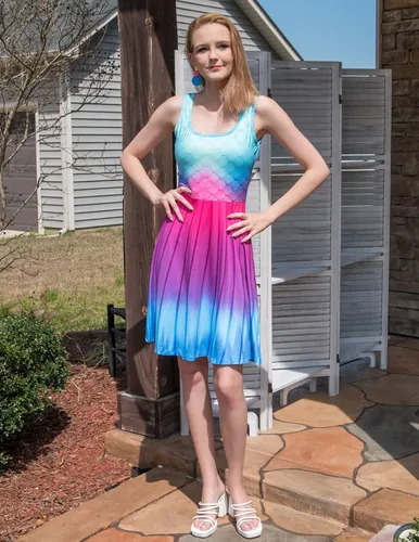 Miniatura 69 de uideazone - Vestido de mujer sin mangas cuello redondo de verano, para playa, casual, Midi línea A.