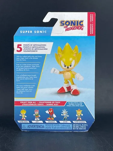 Miniatura 3 de Sonic The Hedgehog Mini figura de acción clásica Super Sonic de 2.5
