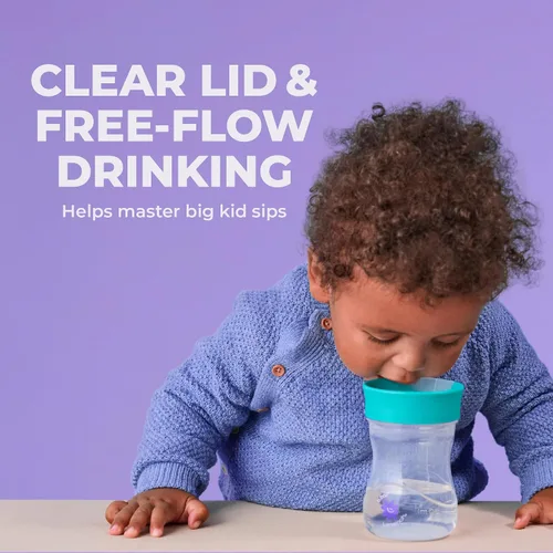 Miniatura 8 de b.box + Lansinoh Time to Sip - Juego de tazas de inicio (3 meses + hasta niño), 1 taza con 4 tapas, pezón, boquilla, popote con peso, entrenamiento