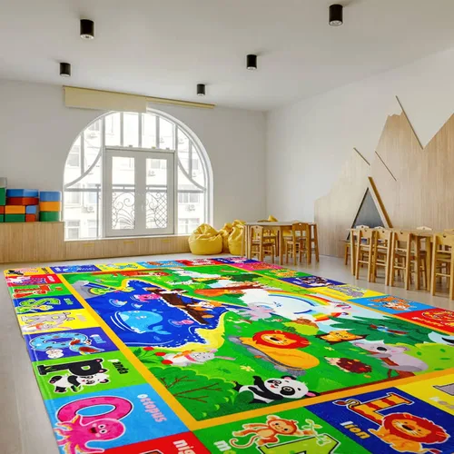 Miniatura 3 de Alfombra de juego para bebé para piso, alfombra de gateo de 6 pies 7 pulgadas x 9 pies, alfombra de juego para bebés de superficie suave, no tóxica