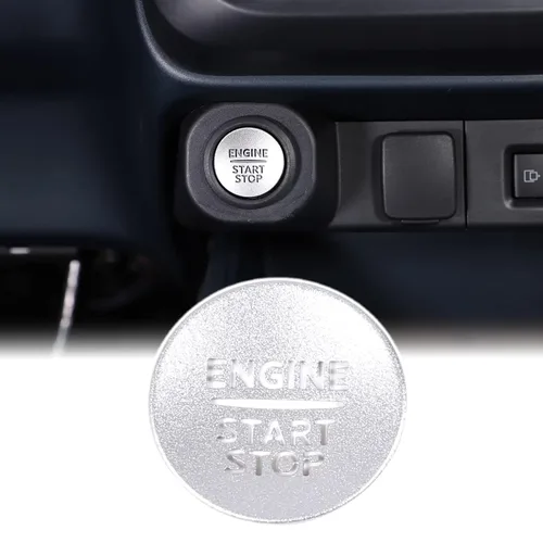 Miniatura 12 de Aunginsy Cubierta de anillo para decoración de arranque de motor de automóvil compatible con Ford Maverick 2022 2023 2024 de aluminio para botón
