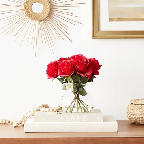 Miniatura 6 de Flor de seda casi natural de las rosas.
