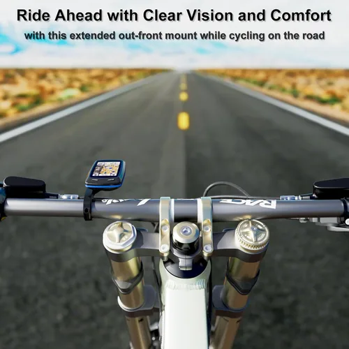 Miniatura 6 de Soporte de bicicleta frontal para computadora GPS Garmin Edge, soporte de manillar de ciclismo extendido IIISOGNO para Edge