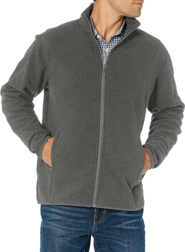 Tienda Essentials - Chaqueta de vellón con cremallera completa para hombre (disponible en tallas grandes y altas)