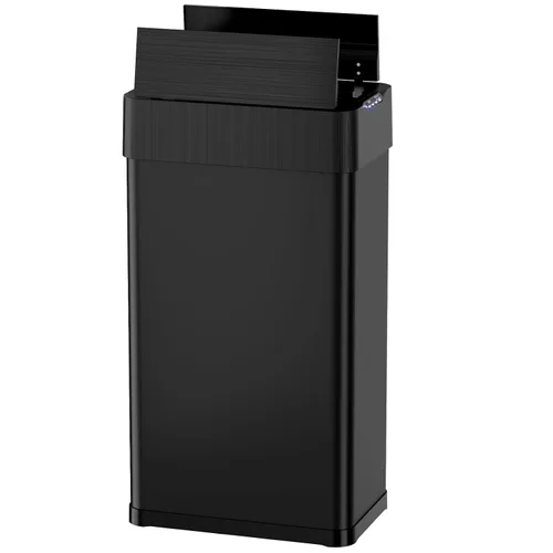 Miniatura 9 de Basurero automático con sensor de movimiento sin contacto de 13.2 galones, cubo de basura inteligente con tapa de cierre suave, anillo de retención