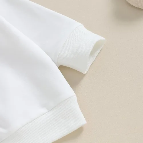 Miniatura 106 de Conjunto de ropa de otoño e invierno para bebé niño pequeño, sudadera de manga larga con colores contrastantes, pantalones elásticos para recién