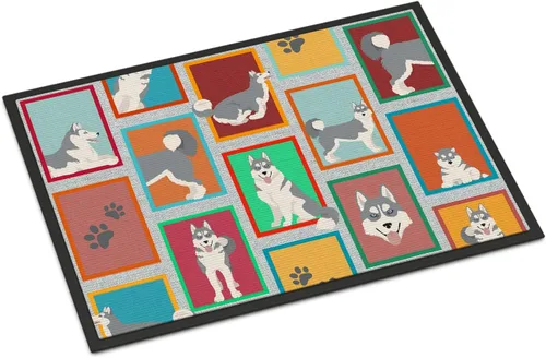 Miniatura 56 de Caroline's Treasures MLM1149MAT - Felpudo rojo Border Collie de 18 x 27 pulgadas, para interiores y exteriores, para entrada, antideslizante, Border