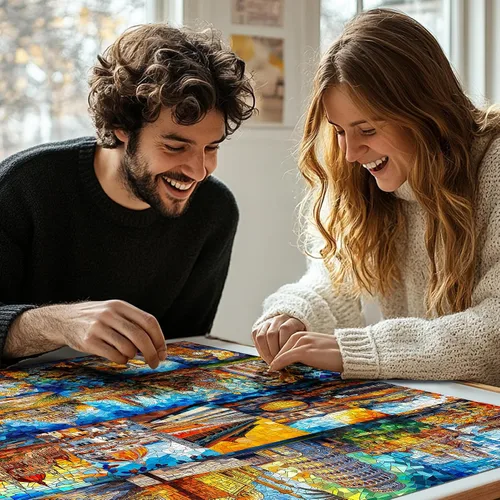 Miniatura 7 de ALL4JIG Rompecabezas de construcción divertido para adultos y niños, 1000 piezas, 27.6 x 19.7 pulgadas, regalo de Papá Noel secreto de Navidad