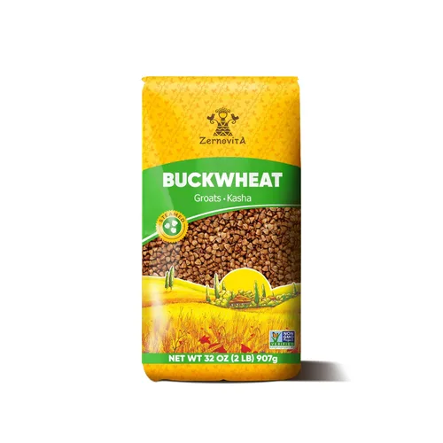 Zernovita Alforfón, 2 libras, sin OMG, grano entero prémium para gachas de avena, kasha, guarniciones