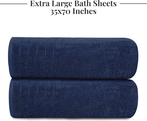 Miniatura 4 de Tens Towels – Juego de toallas de 13.27 oz/yd² (450g/m²), paquete de 2 unidades, paquete de 4 unidades, paquete de 6 unidades, paquete de 8 Azul