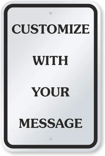 Miniatura 8 de SmartSign 18 x 12 pulgadas "Añade tu propio mensaje, elige color" Cartel de metal personalizado, aluminio de 63 mil, material reflectante laminado