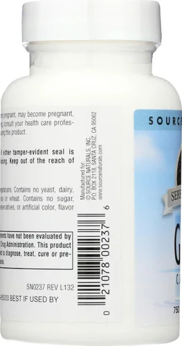 Miniatura 5 de Source Naturals Serene Science GABA, para una mente tranquila, 750mg - 45 Tabletas
