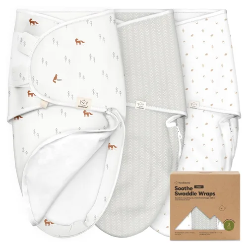 Miniatura 31 de Saco de dormir para bebé con cremallera - Paquete de 3 mantas envolventes para recién nacidos de 0 a 3 meses, bebé, niña, niño, saco de dormir suave