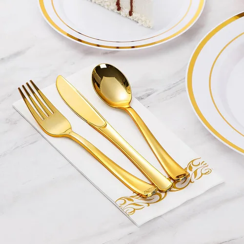 Miniatura 6 de Goodluck Paquete de 100 unidades de toallas de invitados con tacto de lino desechables – Toallas de mano de papel suaves y absorbentes para baño