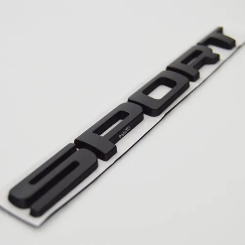 Miniatura 5 de 2 calcomanías de metal deportivo negro con adhesivo para Ford Focus F150 Raptor Explorer Escape Dedge Performance Trim Decal Negro mate