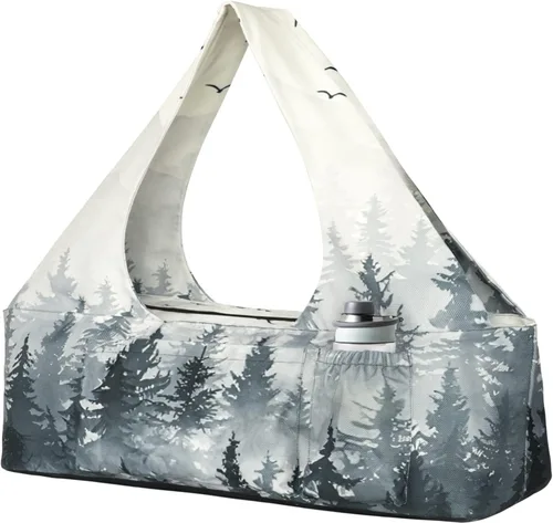 Bolsa para esterilla de yoga – Bolsa de yoga grande con correa para esterilla de yoga, cremallera y bolsillos, bolsas de yoga y transportadores que