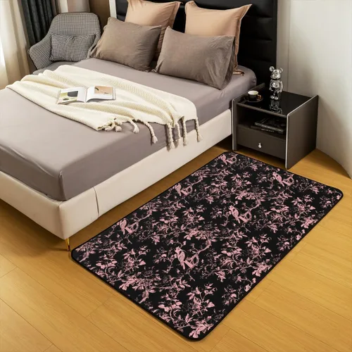 Miniatura 5 de jejeloiu Groovy Flower Area Rug 5x7 Retro Floral Boho Living Room Rugs Bedroom 70S Hippie Groovy Flowers Bohemian Decor Carpet with Non-Slip Backing