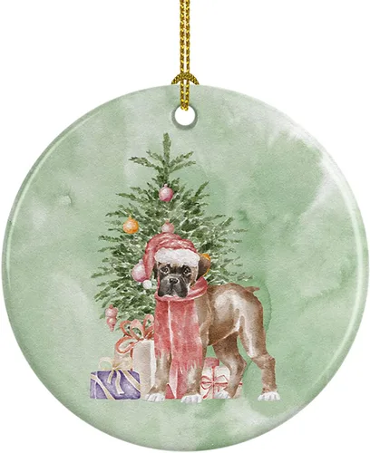 Miniatura 51 de Caroline's Treasures Bulldog, Bulldog inglés #2 y árbol de cerámica adorno colgante para árbol de Navidad, decoración colgante para el hogar