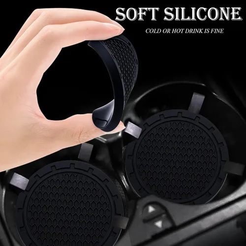 Miniatura 3 de 2 posavasos para automóvil, portavasos antideslizantes incrustados en adornos, accesorios universales empotrados para el interior del automóvil