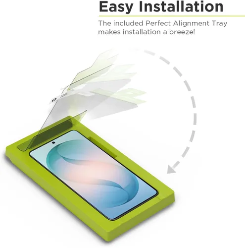 Miniatura 2 de PureGear Protector de pantalla de vidrio templado HD de máxima claridad para Samsung Galaxy S26 (2026), compatible con sensor de huellas dactilares