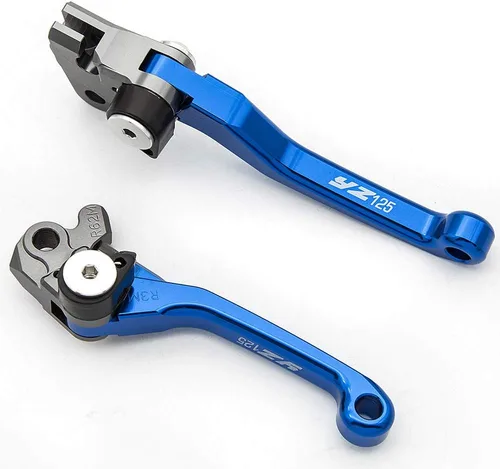 Miniatura 12 de Krace Juego de palancas de freno y embrague pivotantes CNC para motocross de bicicleta de tierra compatible con YZ80/85 2001 2002 2003 2004 2005