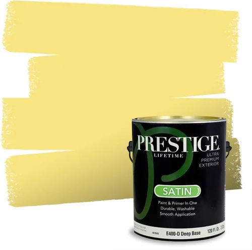 Miniatura 37 de PRESTIGE Pinturas Pintura Exterior e Imprimación En Uno, 1 Galón, Satinado, Pareja Comparable de Benjamin Moore* Amarillo* 320BM-PCM