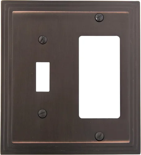 Miniatura 37 de Amerelle Steps - Placa de pared de metal fundido dúplex individual en níquel satinado