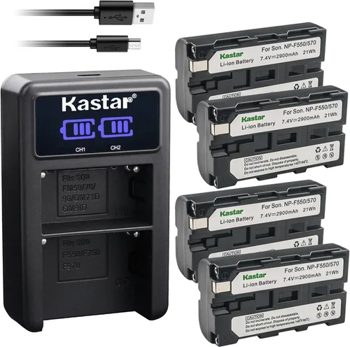 Miniatura 7 de Kastar Cargador de batería USB NP-F570 LED2 compatible con Feelworld F5 Pro, F5 Pro V2, F5 Pro V3, S55, F6 Plus, FT6 FR6, F7 Pro, monitor de campo