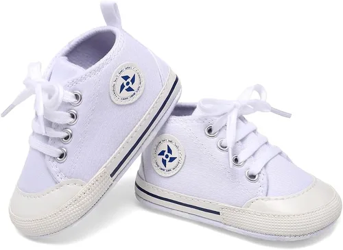 Miniatura 30 de Zapatos deportivos de lona de lona para bebés y niñas, suela antideslizante suave, suela antideslizante