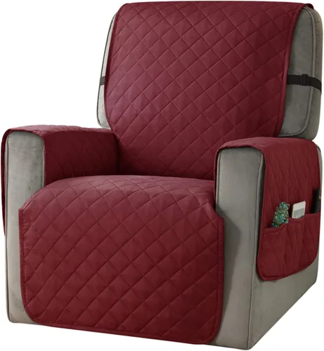 Miniatura 8 de Ouka - Funda reclinable para perros, de ancho de asiento de 63,5 cm, protector de sofá de tela reversible con correas elásticas, funda de sillón Gris