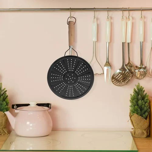 Miniatura 2 de Quemador de inducción Reductor de difusor de calor Placa de hierro fundido con mango de madera Almohadilla de aislamiento para estufas eléctricas