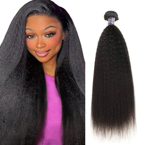Miniatura 10 de Amella Hair Kinky Straight Bundles,10 inch Kinky Straight Human Hair Bundles,100% Unprocessed Brazilian Virgin Human Hair Bundles