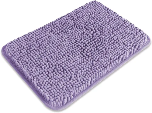 Miniatura 702 de Alfombra de baño pequeña de 12 x 18 pulgadas, lavable y absorbente, antideslizante, alfombra de baño de felpilla gruesa y suave para baño, ducha