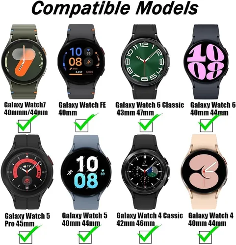 Miniatura 2 de Correa deportiva de silicona suave para Galaxy Watch 7/6/5/4/FE de 1.57 pulgadas, 1.73 pulgadas, sin huecos, compatible con Samasung Galaxy Watch