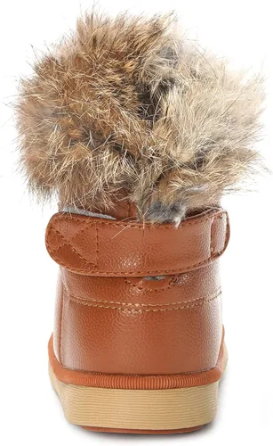 Miniatura 3 de KVbabby Botas de nieve para niños pequeños con forro de piel sintética impermeables