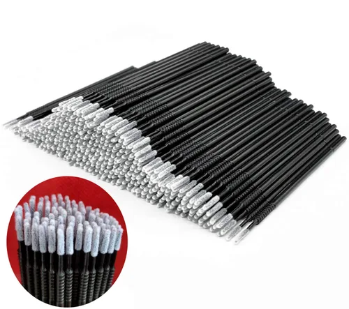 Miniatura 6 de AIVIAI Cepillo aplicador micro desechable para maquillaje, 400pcs (negro)