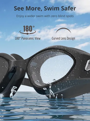 Miniatura 6 de Gafas de natación, sin fugas, gafas de natación para adultos con lentes resistentes a la niebla, bloqueo UV para hombres, mujeres y jóvenes