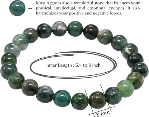 Miniatura 650 de Amazing Gemstone Pulsera de cristal para mujeres y hombres, pulsera de cristal curativo de protección, pulsera elástica con cuentas de piedras