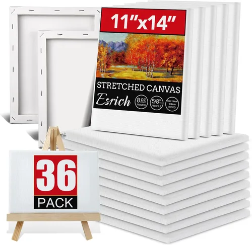 Miniatura 13 de Paquete de 30 lienzos para pintar de 4 x 4 pulgadas, 5 x 7 pulgadas, 8 x 10 pulgadas, 9 x 12 pulgadas, 11 x 14 pulgadas, 12 x 16 pulgadas, lienzo