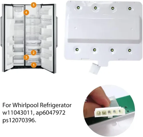 Miniatura 4 de Módulo de luz LED para refrigerador W11043011 W10866538 EAP12070396 4533926 para Whirlpool WRF555SDFZ03 WRF555SDFZ04 WRF555SDFZ05 WRF555SDFZ07 WRX7