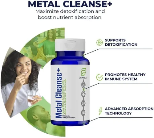 Miniatura 2 de Metal Cleanse+ - Apoya la desintoxicación Promueve un sistema inmunológico saludable Defiende contra los metales pesados Suministro para 60