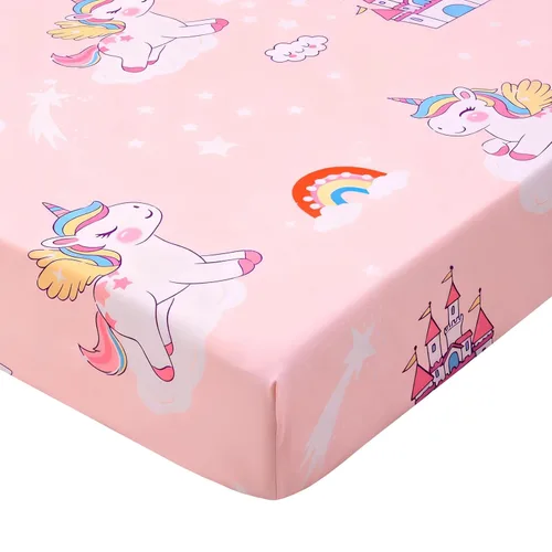 Miniatura 17 de Cloele Sábana Ajustable de Navidad para Cuna Biscuit para Niños y Niñas - Paquete de 1 Sábana de Guardería Santa Baby Sábana de Cama Acogedora