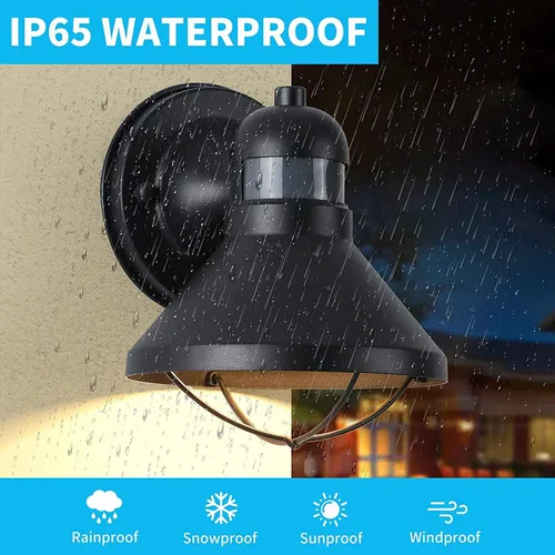 Miniatura 4 de LONEDRUID Paquete de 3 luces LED para porche con sensor de movimiento del anochecer al amanecer