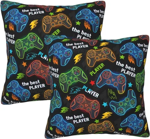 Miniatura 9 de Perinsto Juego de 2 fundas de almohada decorativas para sofá, cama, decoración del hogar, 16 x 16 pulgadas