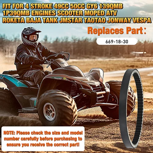 Miniatura 4 de Nilight Correa de transmisión 669-18-30 Reemplazo para motor 4 tiempos GY6 49cc 50cc 139QMB Correas de transmisión CVT premium para Axis m200 Roketa