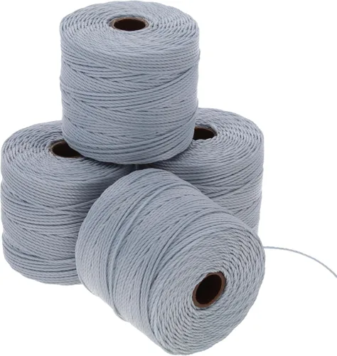 Miniatura 80 de The Beadsmith S-Lon Cordón para Cuentas – Cordón de Nylon Torcido de 0.5 mm para Ensartar, Paquete de 4, Mezcla de Neutrales Fríos, TEX210, 77