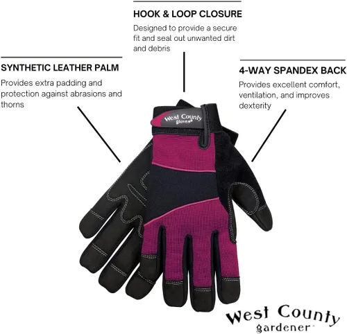 Miniatura 2 de West County - Guantes de trabajo para mujer, con respaldo de elastano en cuatro direcciones Baya